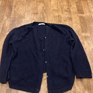 Navy knitted cardigan
